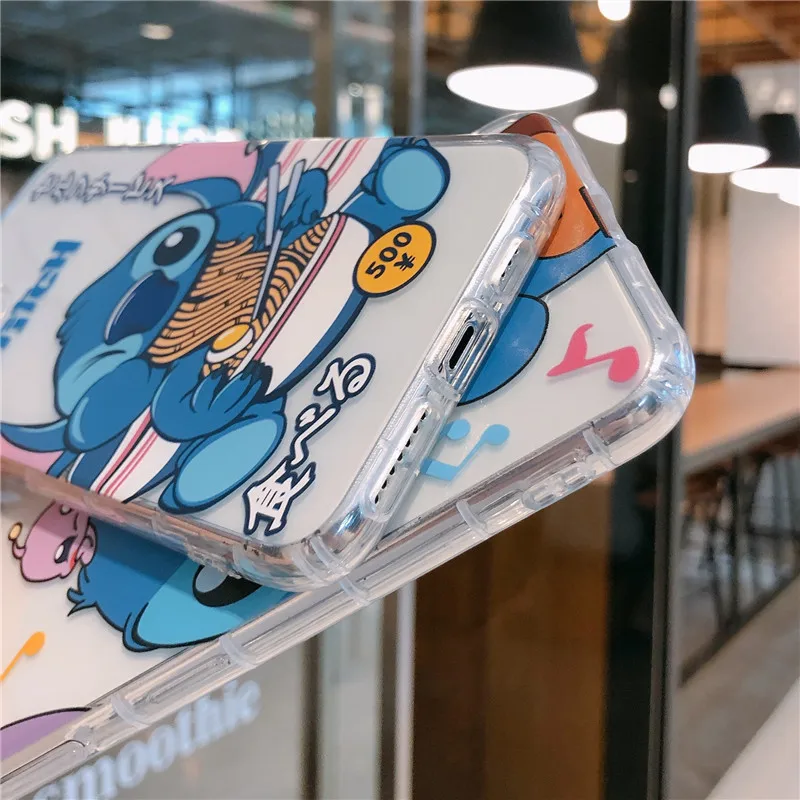 

Phone Transparent Case Lilo Stitch Disney Silicone Cartoon Smartphone Protection Shell for IPhone 11 12 Pro Max X XR XS
