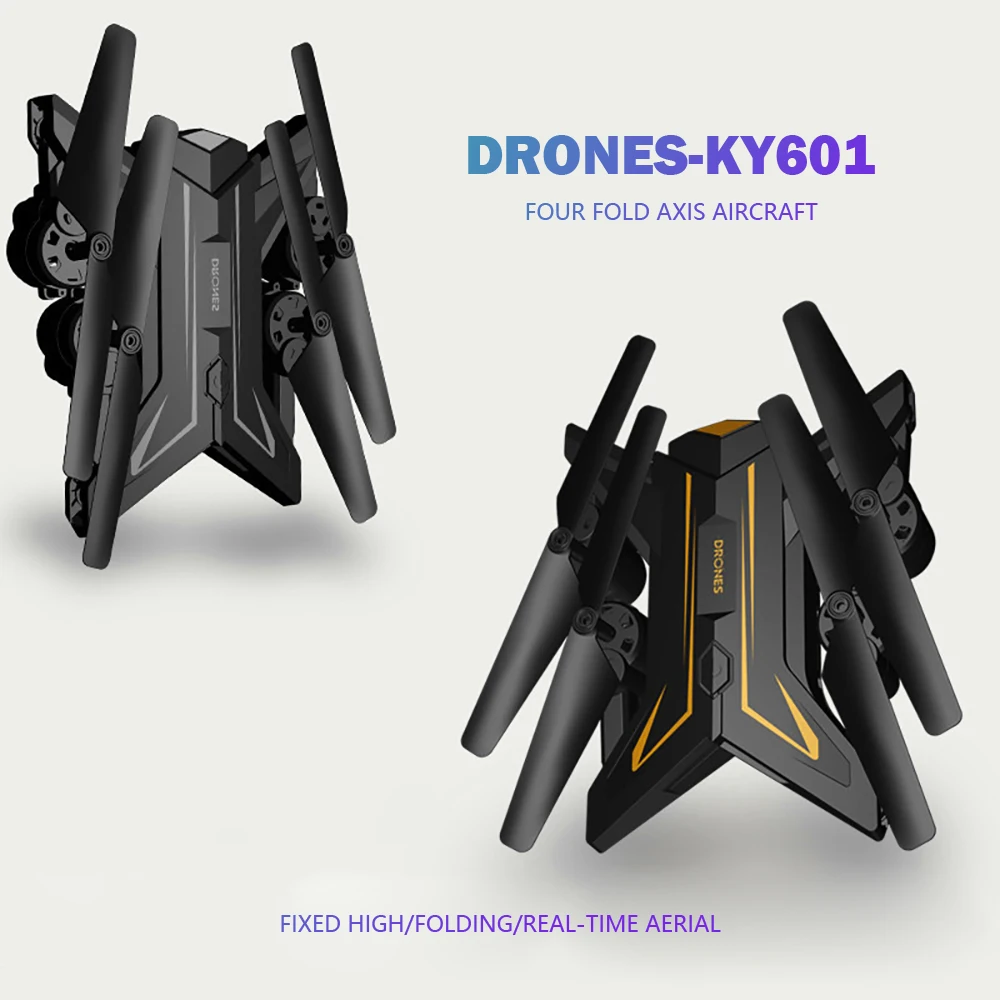 KY601 Foldable Drone with Camera HD One-Key Return Real-Time WIFI FPV Quadcopter Follow Me RC Helicopter Dron Gift Toys | Игрушки и