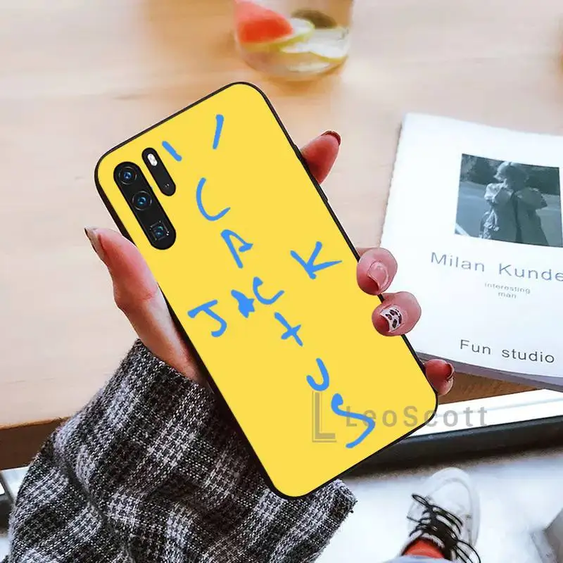 

cactus jack letter words Phone Case black For Huawei honor Mate mate P 10 9X 10i 20 30 40 y7 lite pro p smart 2019