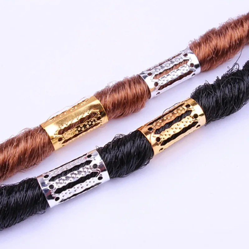 10 шт./лот смешанный Серебряный позолоченный ободок для волос Dread Dreadlock бусины