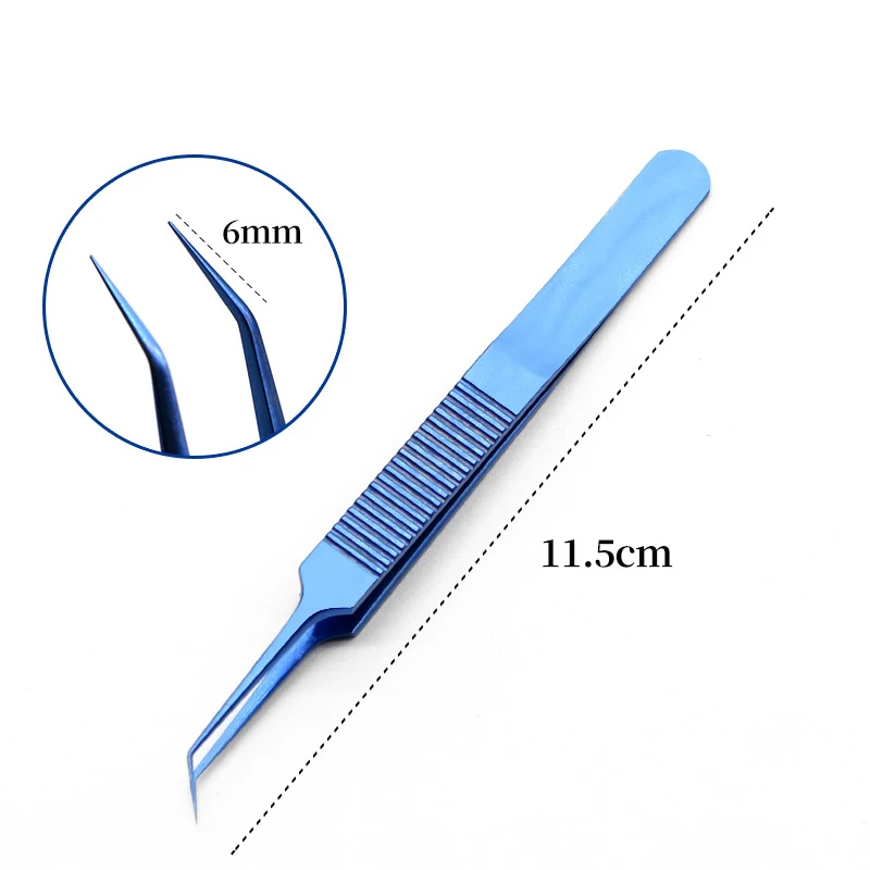 Изогнутая головка 8 мм (верхняя 0 15 мм) из титанового сплава 11 5 Пинцет CM