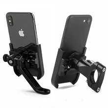 Adjustable Motorcycle Rearview Mirror Cell Phone Holder GPS Navigation Bracket Mount Clip Bicycle Bike Handlebar Phone Support