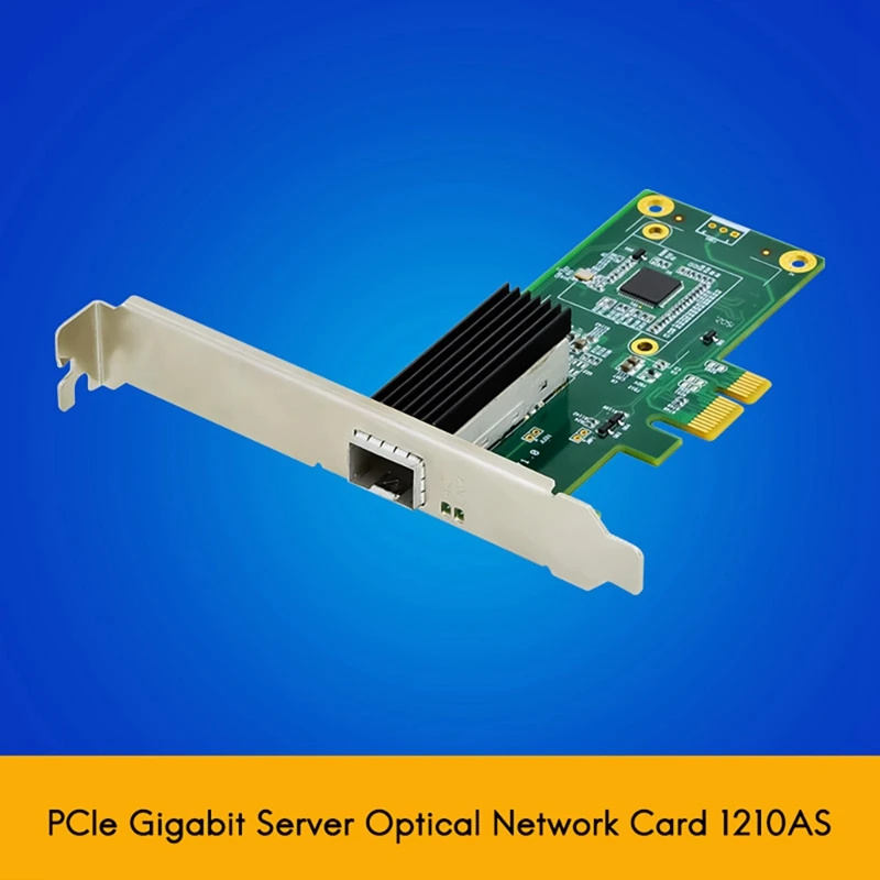 PCI-E оптоволоконная сетевая карта X1 I210AS один порт 1000M Ethernet SFP оптический