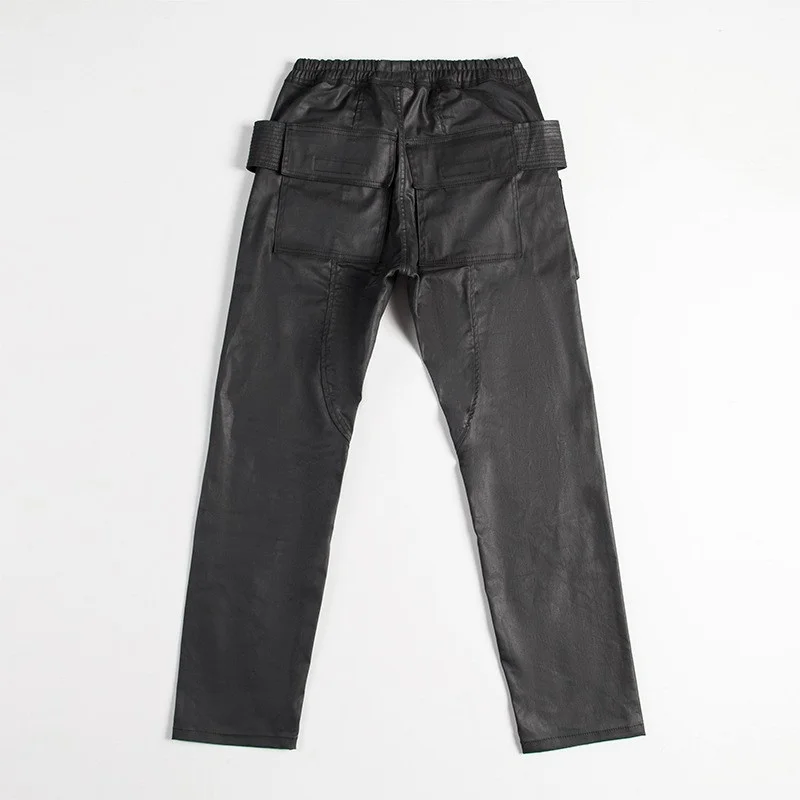 Men Gothic Printed Harem Pants Elastic Waist Pockets Long Trousers Motorcycle Pants Harajuku Casual Streetwear Joggers Pants