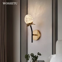 led wall lamp for living room mirror pine cone shape wall lights gold bedroom wall decoration lamps home indoor lighting sconce