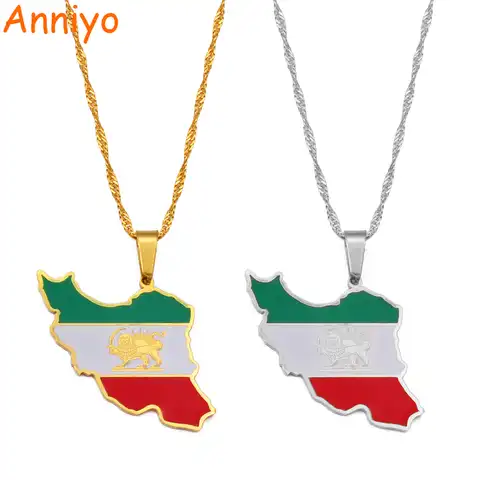 Ожерелья-подвески Anniyo с иранской картой, иранские украшения #207821