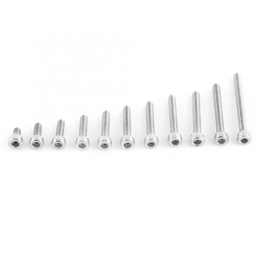 100 шт M3 из нержавеющей стали SS304 шестигранные винты с головкой шляпкой болты