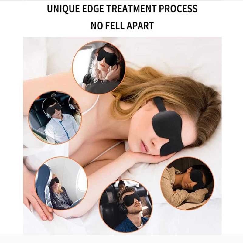 

1Pcs Soft Sleeping Mask Blindfold Eye Relax Massager Beauty Tools 3D Sleep Mask Natural Sleeping Eye Mask Eyeshade Cover Shade