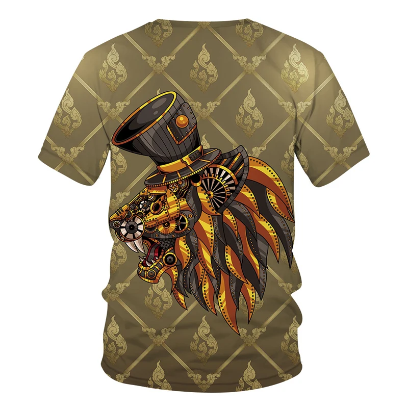 Футболка Мужская/женская с 3D-принтом механический хамелеон Повседневная модная