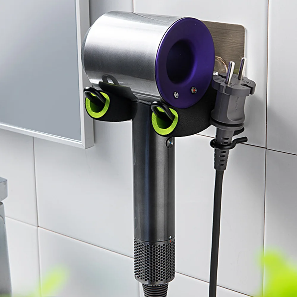 

1pc Punch-Free Wall Mounted Hair Dryer Storage Rack Hair Dryer Bracket