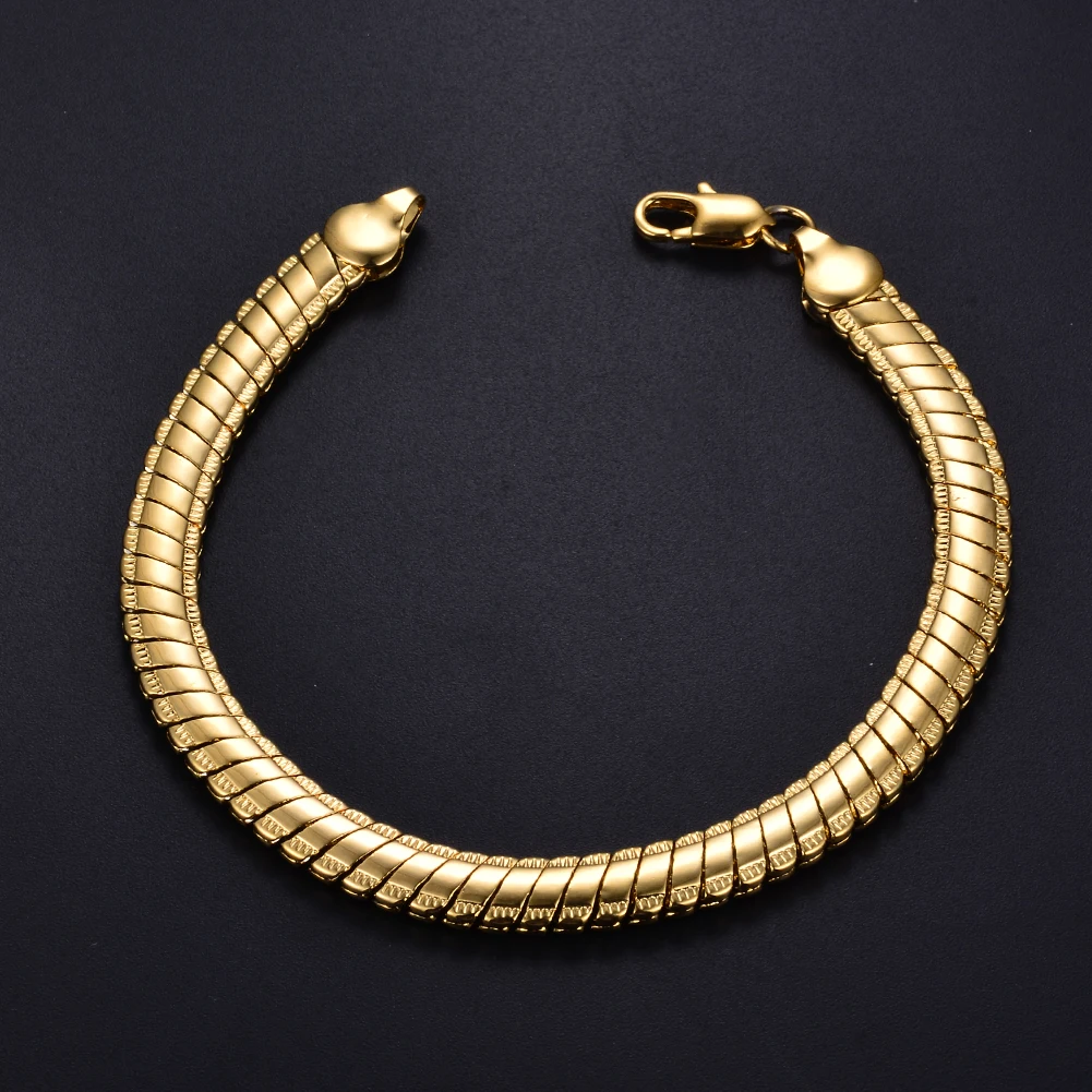 WANDO роскошные мужские браслеты Цепочка золотистого цвета цепочка Дубай