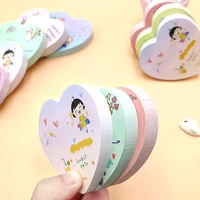 creative hand painted gradient love sticky notes 12 pcs morandi cartoon heart shaped sticky notes notepad sticky notes wholesale