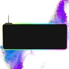 Коврик для мыши со светодиодной подсветкой, коврик для клавиатуры RGB, Настольный коврик, коврик для мыши с красочной поверхностью, водонепроницаемый многоразмерный игровой коврик для компьютерных игр CS Dota