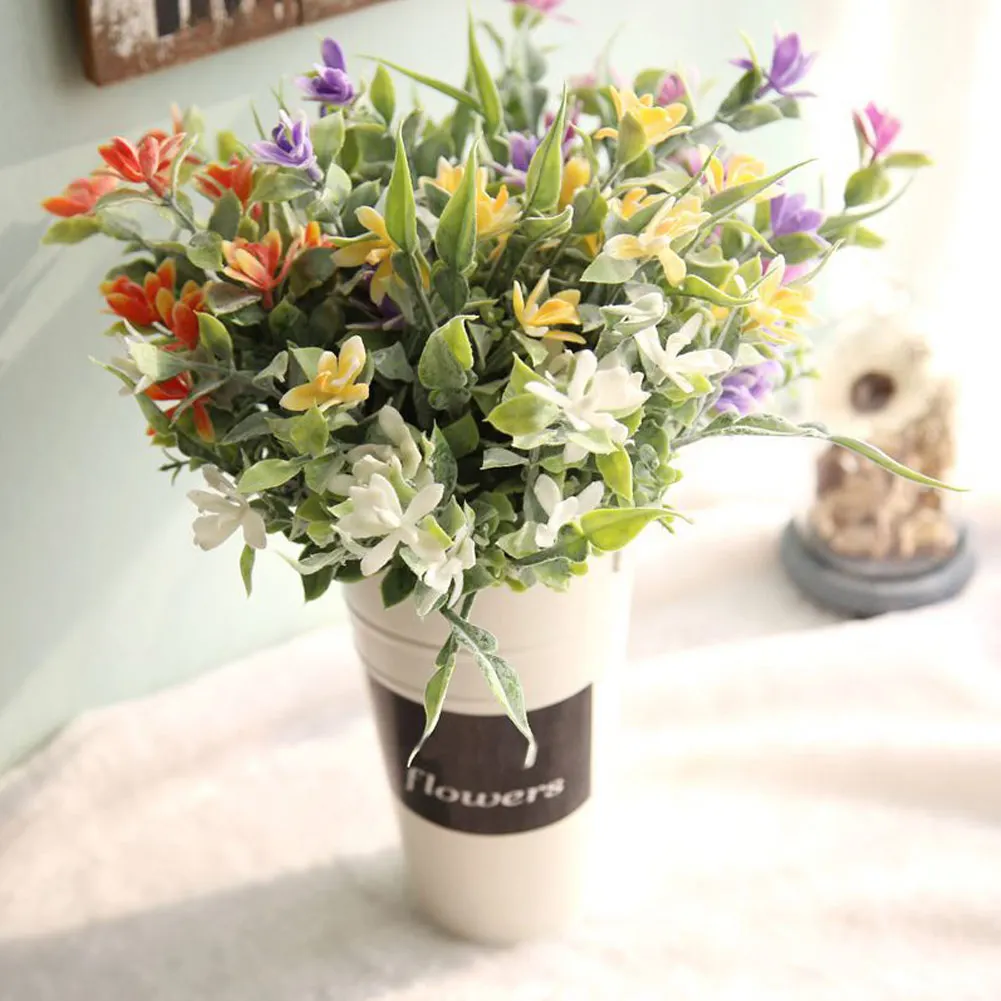 

Wedding Artifical Orchid Flower Plastic Bouquet Party Home Decorations