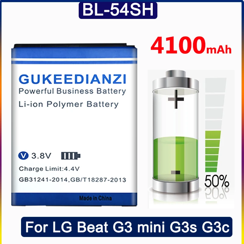 GUKEEDIANZI 4100 мАч аккумулятор телефона BL 54SH для LG Optimus G3 Beat мини G3s G3c B2MINI G3mini D725 D728 D729 D722