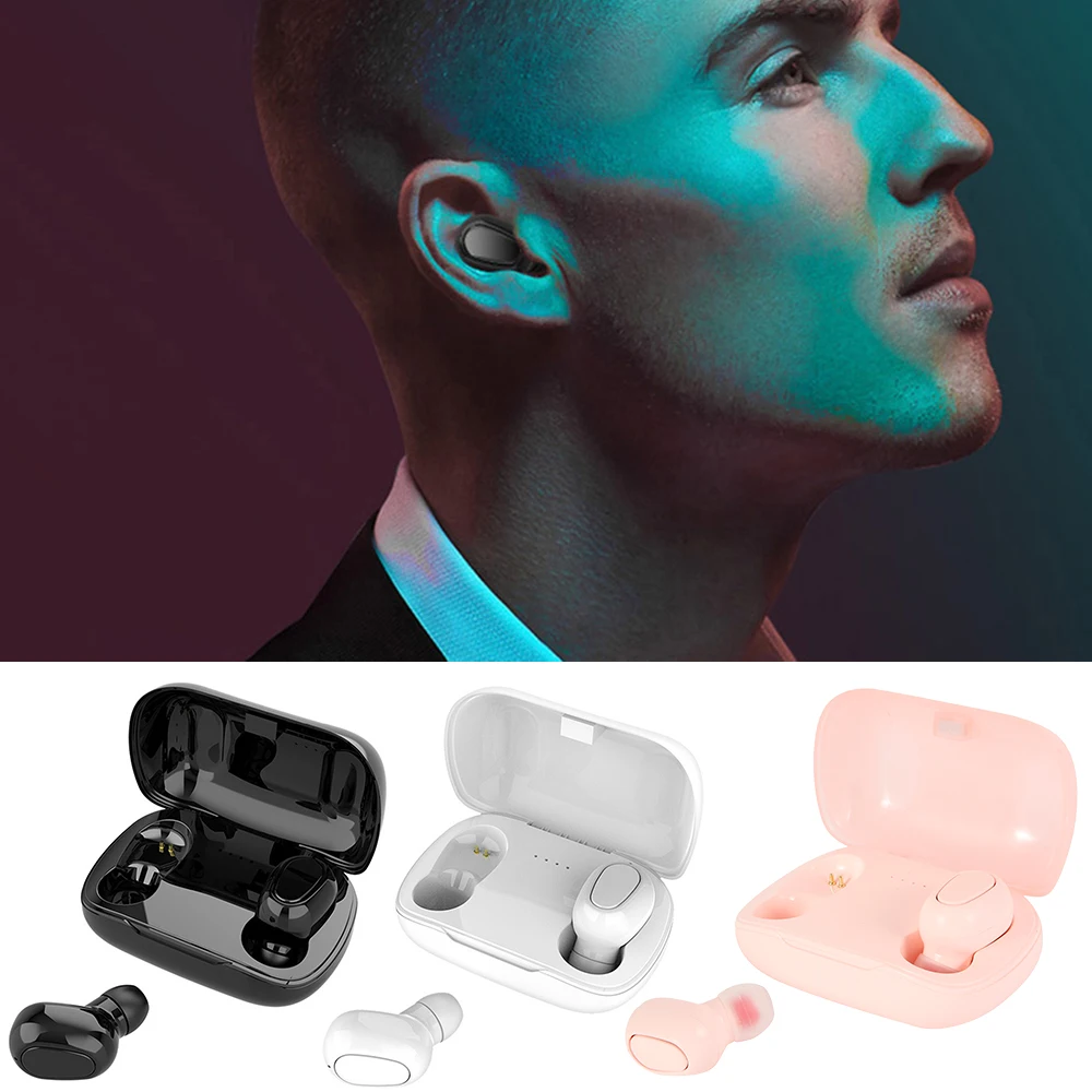 

Mini In-Ear 5.0 Bluetooth Earphone Wireless Headset With Mic Sports Earbuds Handsfree Stereo Sound Earphones for all phones
