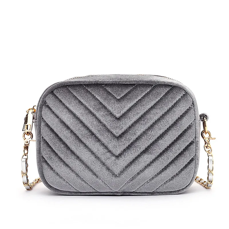 Зимние однотонные бархатные мини-сумки через плечо для женщин 2021 женская