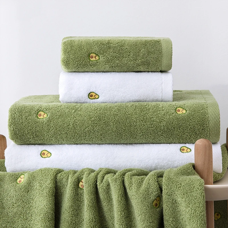 

Microfiber Bath Towel for Home Avocado Embroidered Towels toallas de baño 70x140cm Sauna Towels serviette de bain