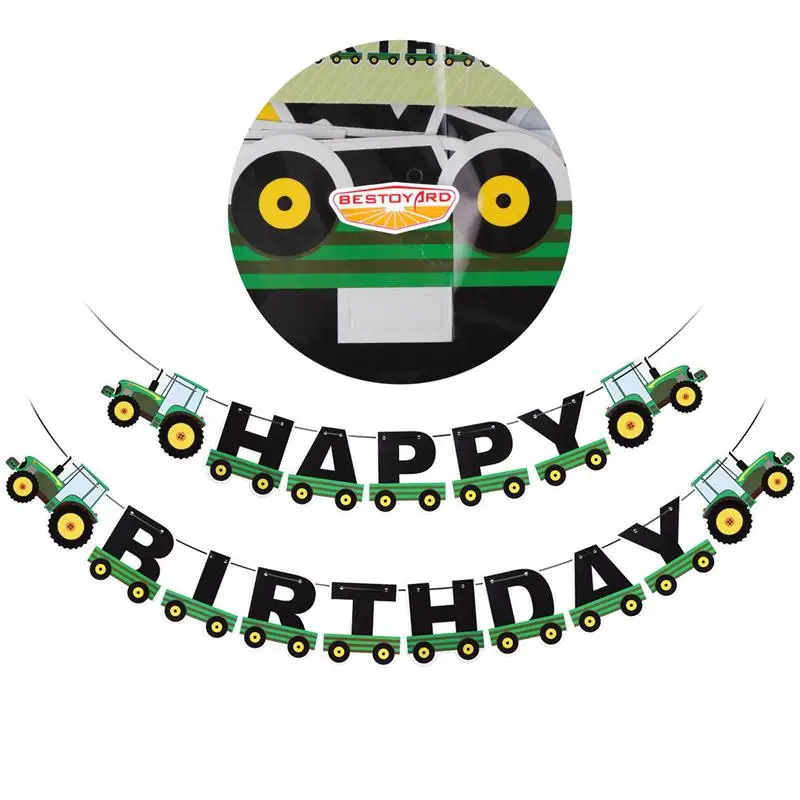 Трактор День рождения баннер трактор гирлянда Bunting для трактора день поставки