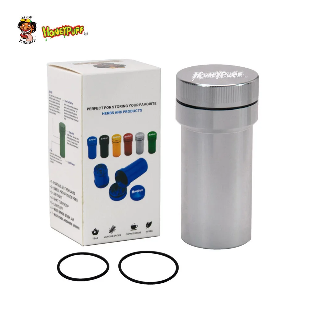 Алюминиевая шлифовальная машина для табака HONEYPUFF с контейнером хранения один в