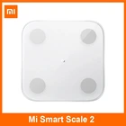 Смарт-весы Xiaomi Mi 2 Mijia Bluetooth электронные весы светодиодные цифровые весы для ванной Вес весы BMI композиционный анализатор
