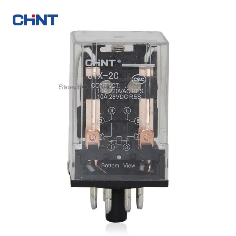 CHINT CHNT маленькое электромагнитное реле 8 контактов JTX-2C 24V 220V 2NO + 2NC - купить по