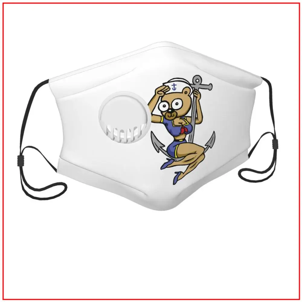 

SAILOR BEAR Kids Men Women Face Mask Facemasks Adjustable Breathing Snorkel Reusable Breathable Custom Motorcycle