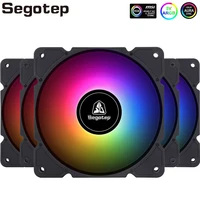 Segotep 120mm Cooling Fan RGB Radiator Cooler Fans 3Pin ARGB Aura Sync Mute Fan DIY Adjust Cooler Fan for Gamer Cabinet