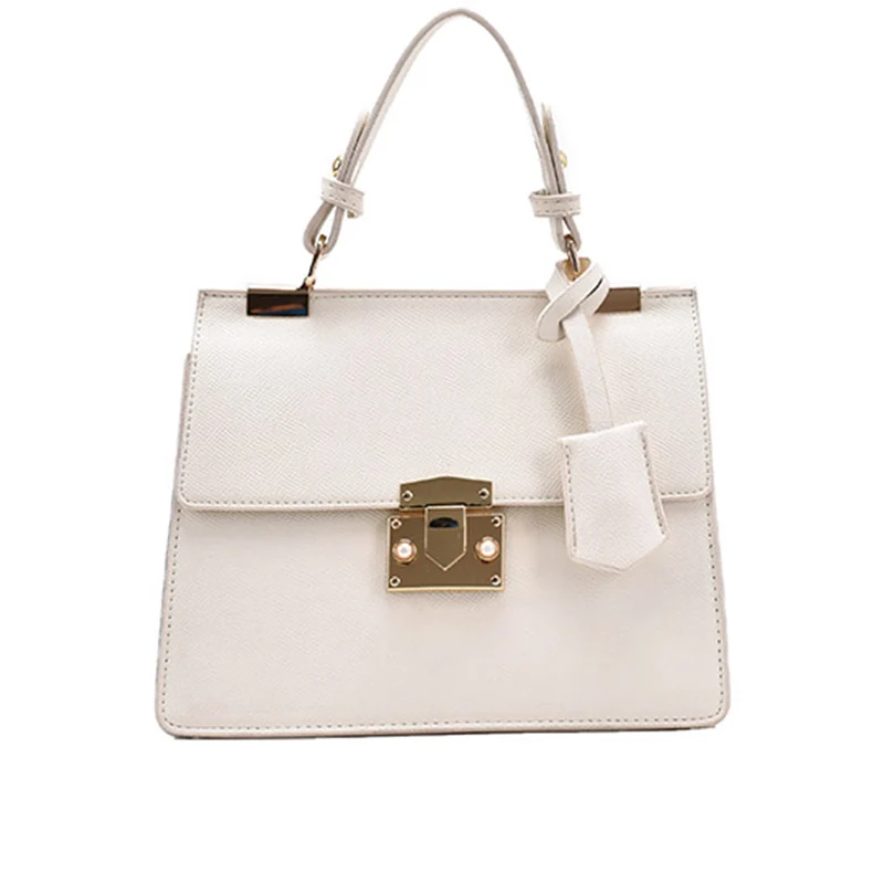 

Square Elegant Female Tote bag 2021 Fashion New High quality PU Leather Women's Designer Handbag Lock Shoulder Messenger Bag