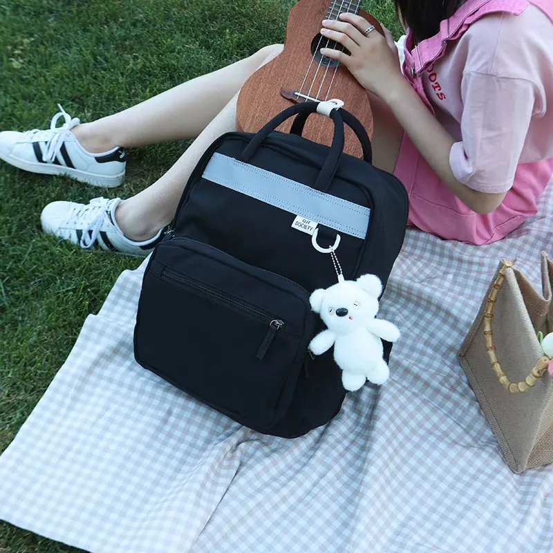 2021 new color contrast fashion ins style student bag backpack