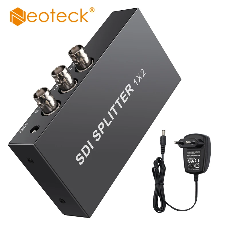 Разветвитель Neoteck SDI 1x2 1 in to 2 Out поддерживает SD-SDI HD-SDI 3G-SDI ретранслятор удлинитель с