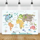 Фоны Laeacco для фотосъемки на день рождения с изображением морских рыб и животных