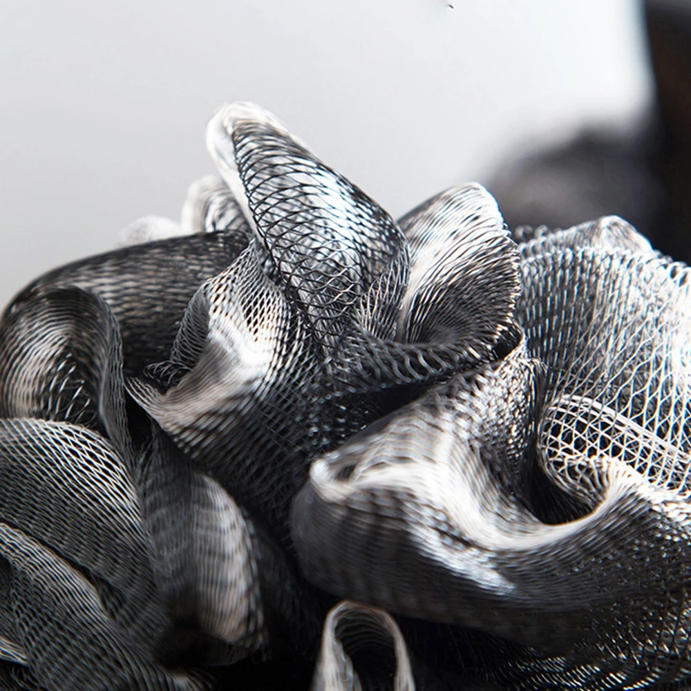 Щетка из натуральной щетины для тела с губкой черного бамбукового угля волокна PE