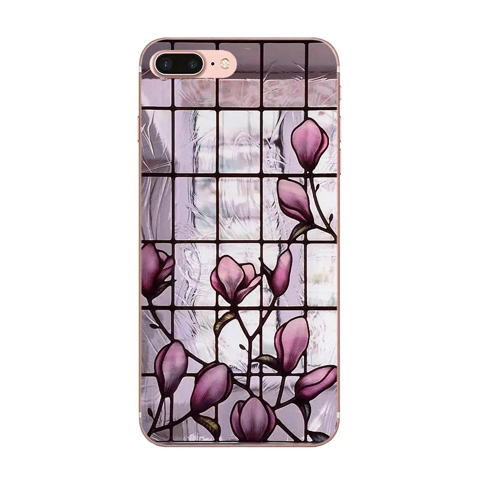 Чехол из ТПУ с рисунком Алисы витражное стекло для iPhone 11 Pro Max Plus X XS XR 8 7 6S SE 4S 5 5C 5S 2020