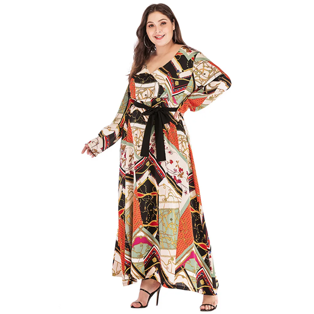 Женское длинное платье с цветочным принтом в стиле бохо|Женские платья| |