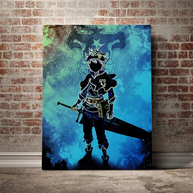 

Zwarte Klaver Asta Anime Classic Poster Nordic Canvas Wall Art Prints Pictures Home Decor Modern Painting Living Room Modular