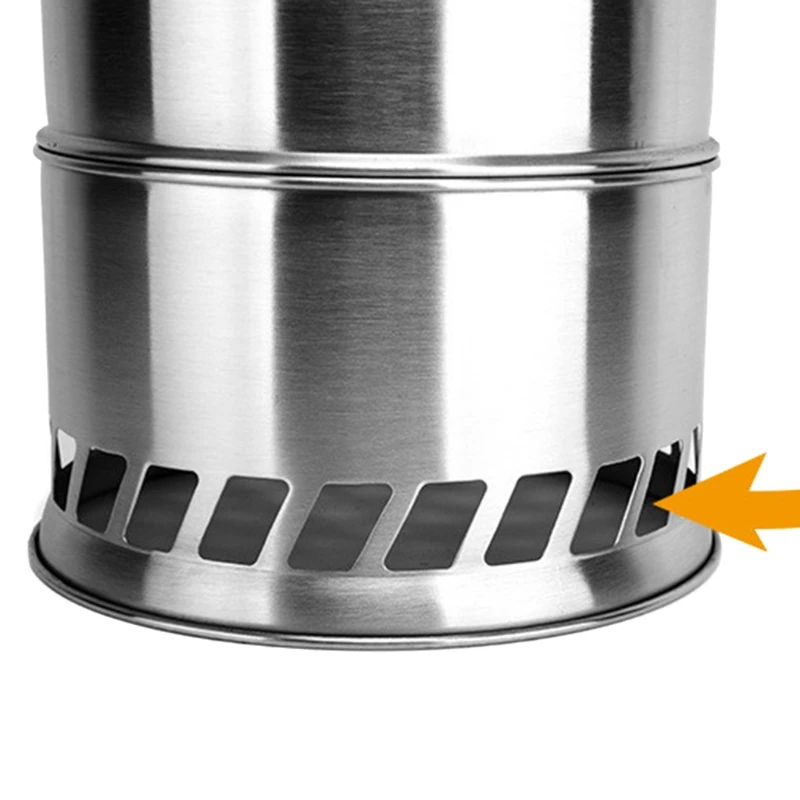 

MXLB Detachable Open Flame Oven Camping Barbecue Stoves Round Portable Mini Stove