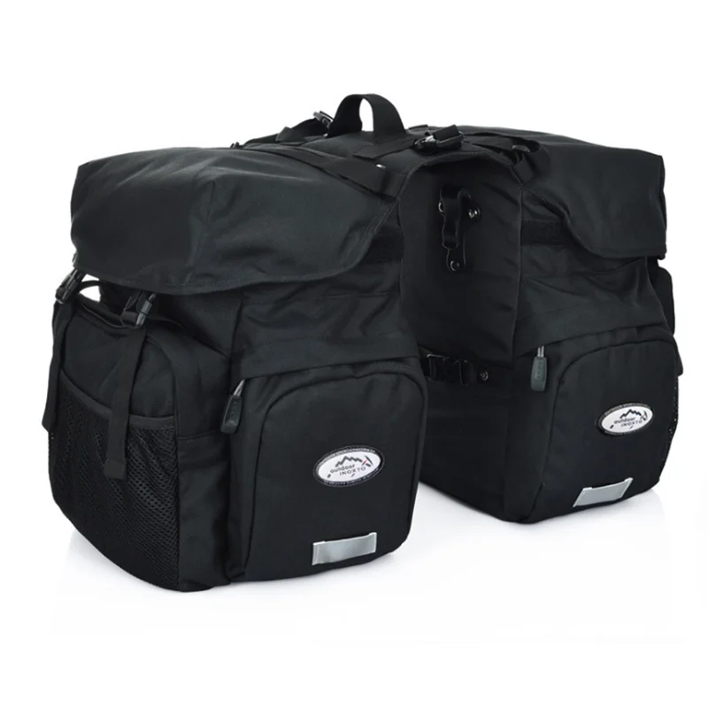 

50L Large-capacity Road Bike Rack Cycling Bag Double Side Bicycle Tail Seat Bag Pannier With Rain Cover Waterproof