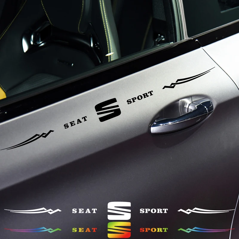 

Car Logo Sticker Reflective Laser Side Door Decals Window Decorative Accessories For Seat Leon 5f Ibiza 6l 6j 1p Cushion Altea X