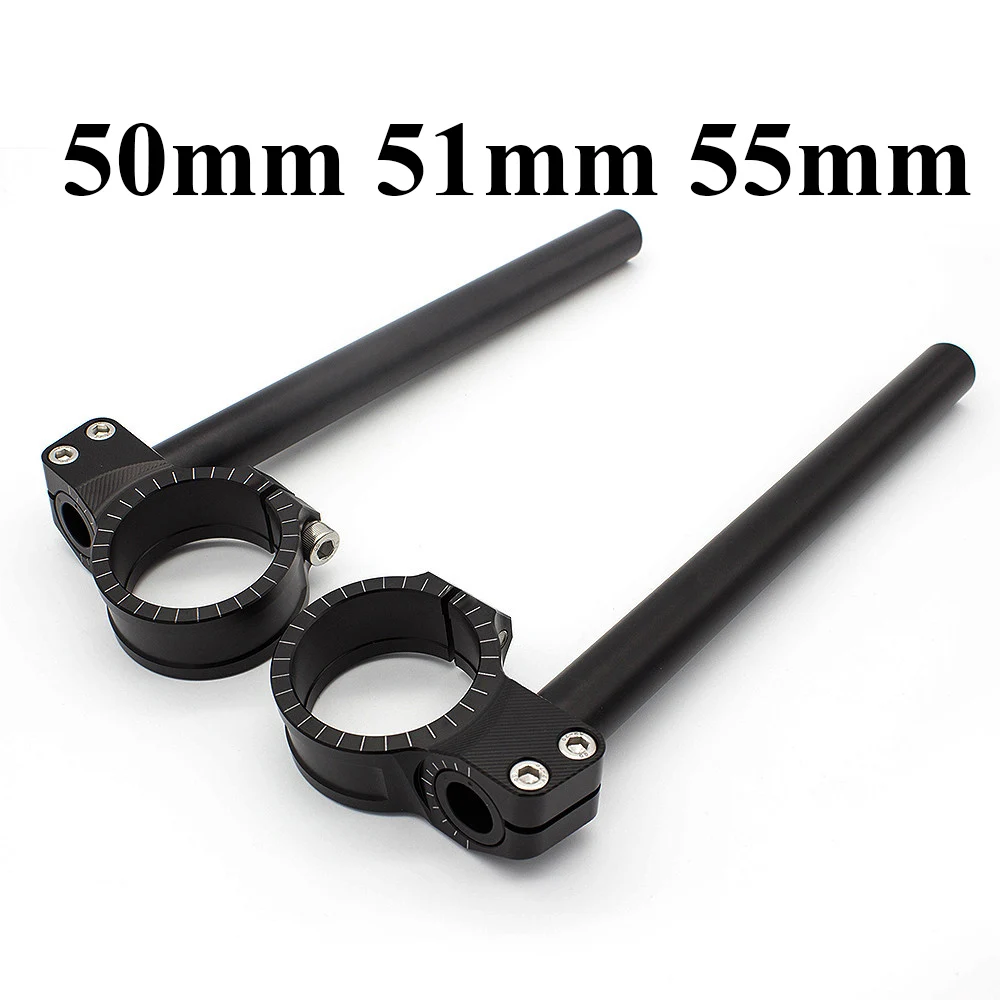 

NEW design 50mm 51mm 55mm Motorcycle Handlebar Clipon Clip On Clip-ons Fork Racing Adjustable Handle Bar Clamp Accessories