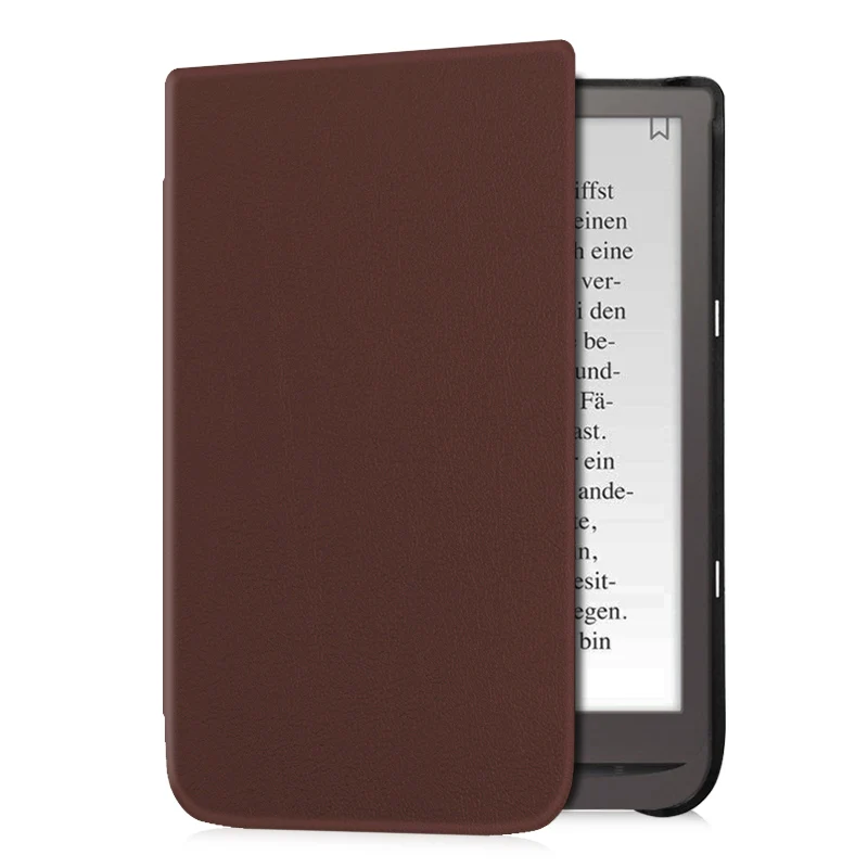 Brown BOZHUORUI смарт-чехол для 7," PocketBook 740 InkPad 3 читалка с автовключение/сна Магнитная ультра- тонкий кожаный чехол - Цвет: Brown
