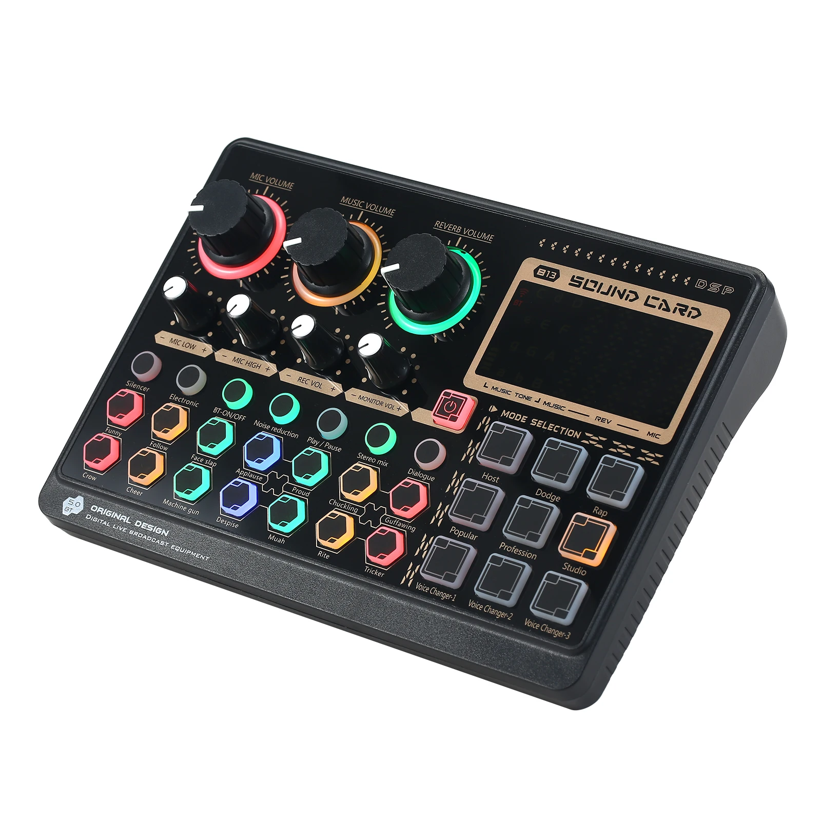 

X6mini External Live Sound Card Multifunctional Sound Mixer Board for Live Streaming Music Recording Karaoke Singing 14 Effects