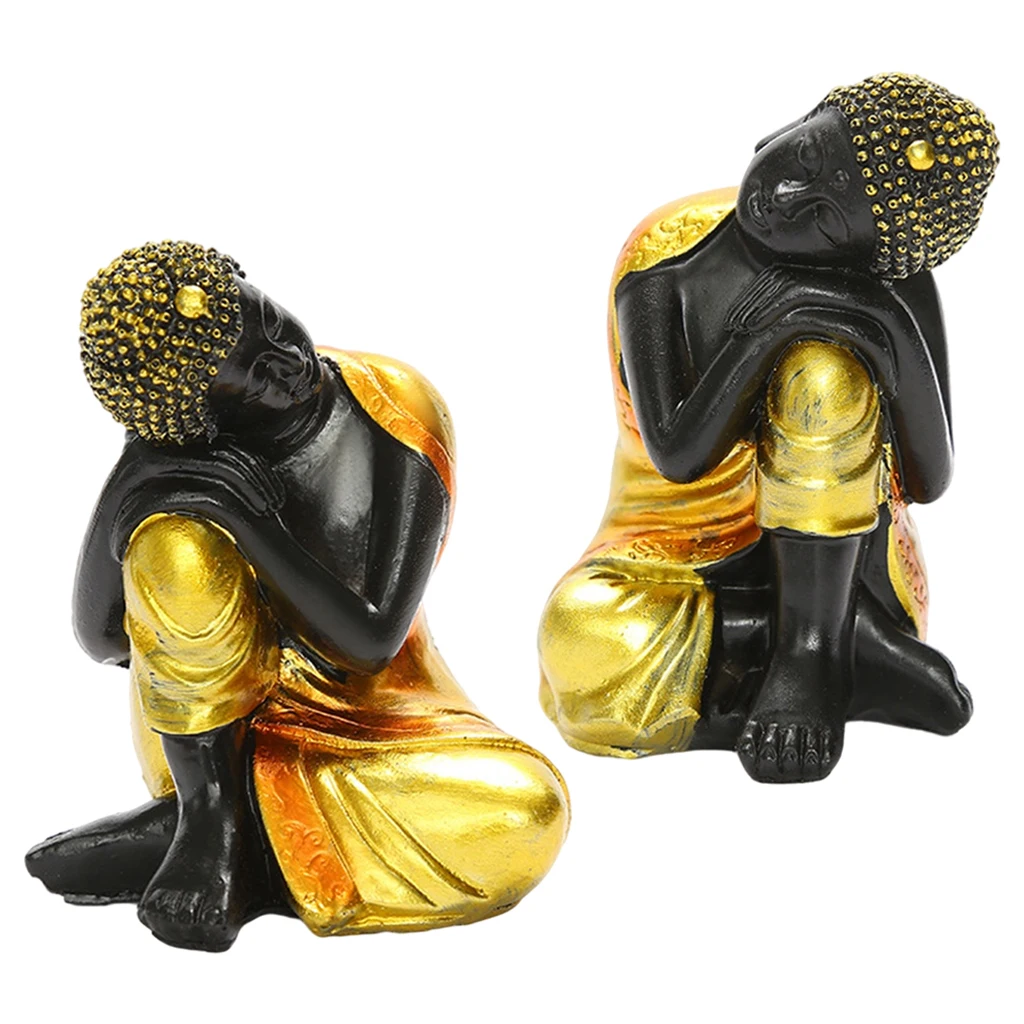 

Buddha Sitting Sleeping Statue Meditating 9cm Zen Figurine Home Docor