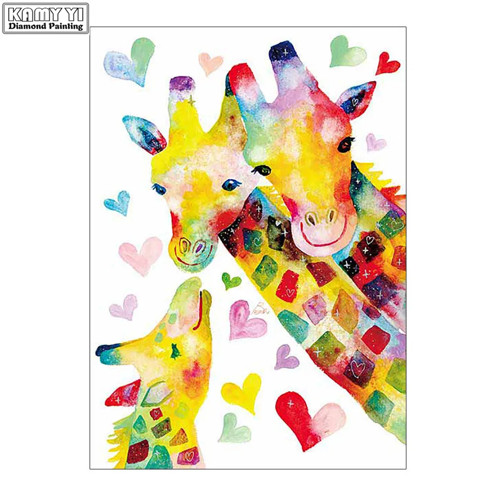 Мультфильм Жираф алмазная живопись Полный Круглый детей простой Новый DIY