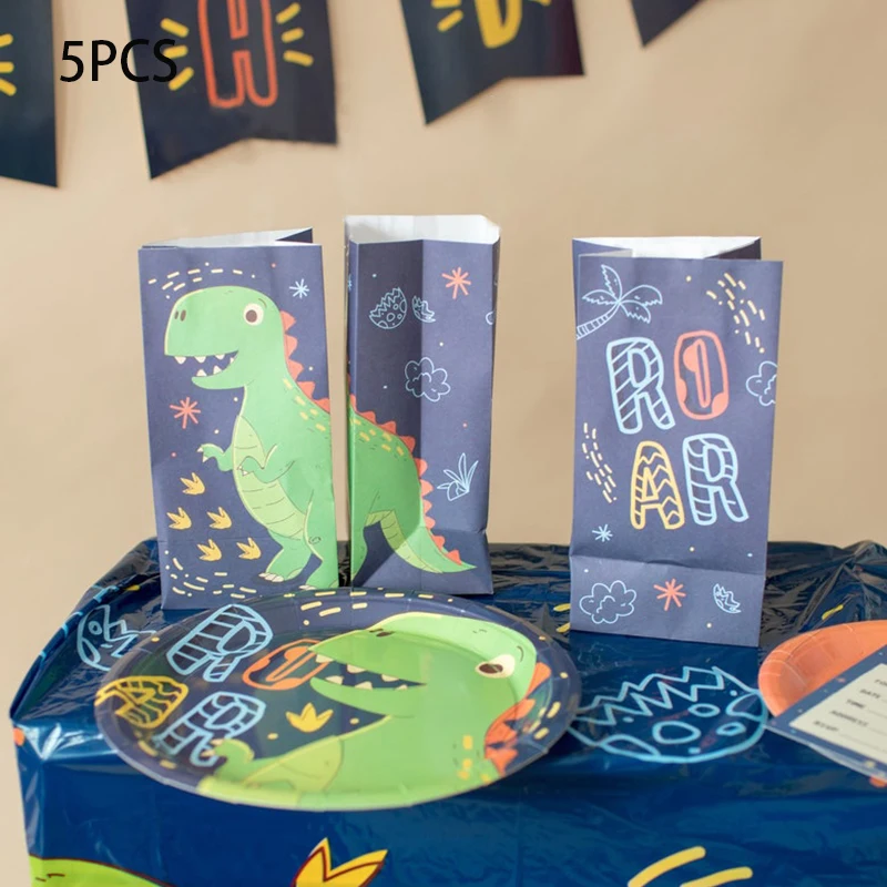 

Dinosaur Party Cake Topper Birthday Dinosaur Favor Boxes Glitter Centerpiece Paper Cups Decorations Party Supplies