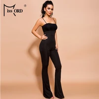 missord summer 2021 strapless sexy elegant women jumpsuit tight fitting combinaisons casual suit black wrapped chest one piece