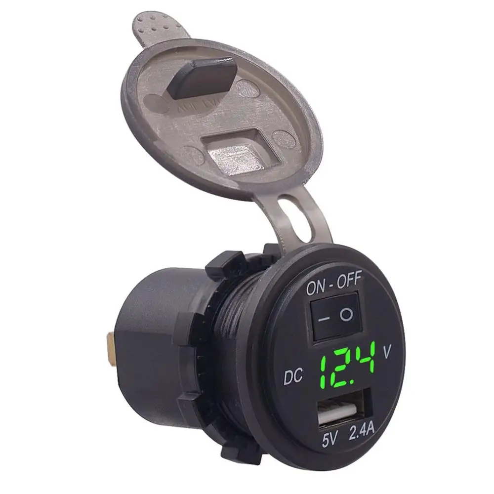 Автомобильный цифровой вольтметр 12 в водонепроницаемый измеритель Вольт USB