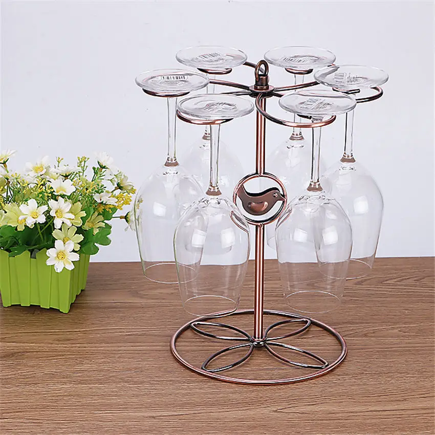 Маленькая птица винный стойка для стаканов кухонный бар подвешиваемый держатель