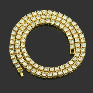 

5MM Fashion Iced Out Bracelet Necklace Men Link Tennis Chain Fashion Hip-Hop Jewelry Women 16/18/20/24/30inch Choker Chain Gift