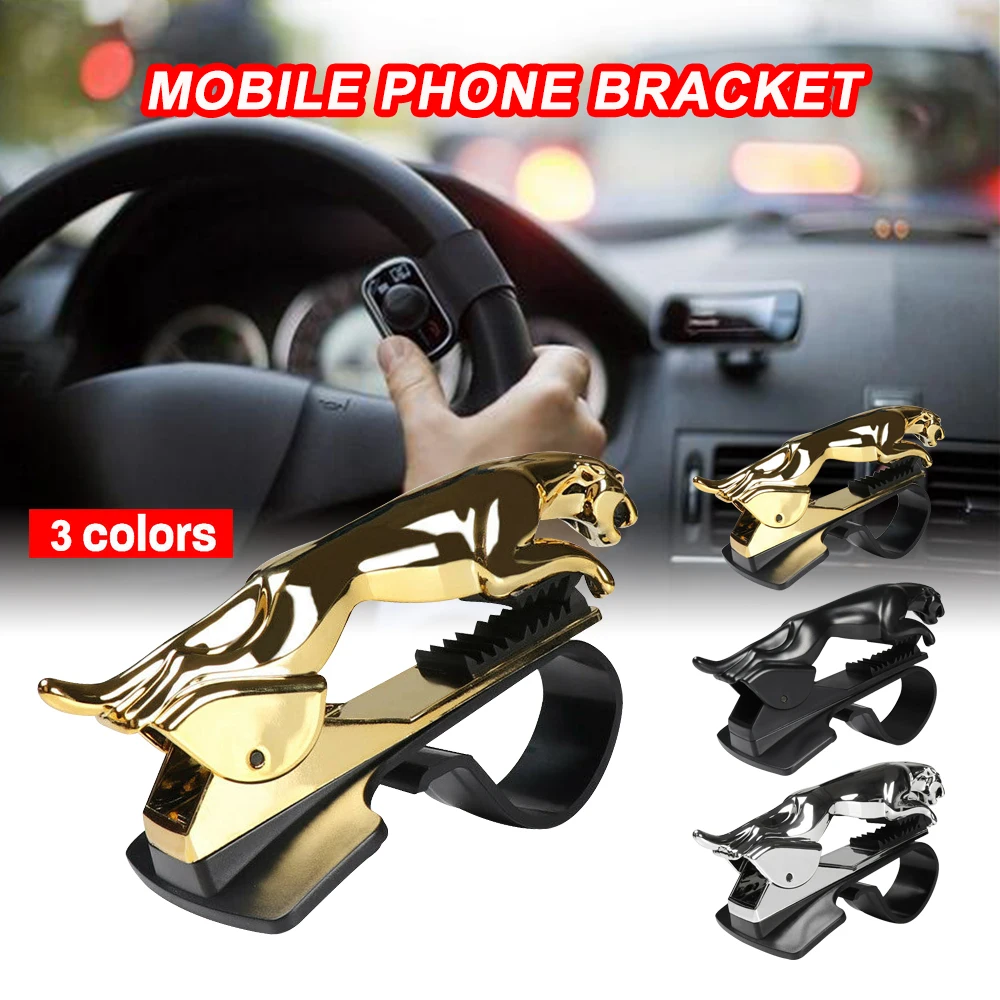 

Car Phone Holder Leopard Design Cellphone GPS Stand 360 Degree Mount Adjustable Clip Holder Accessories Support Dropship